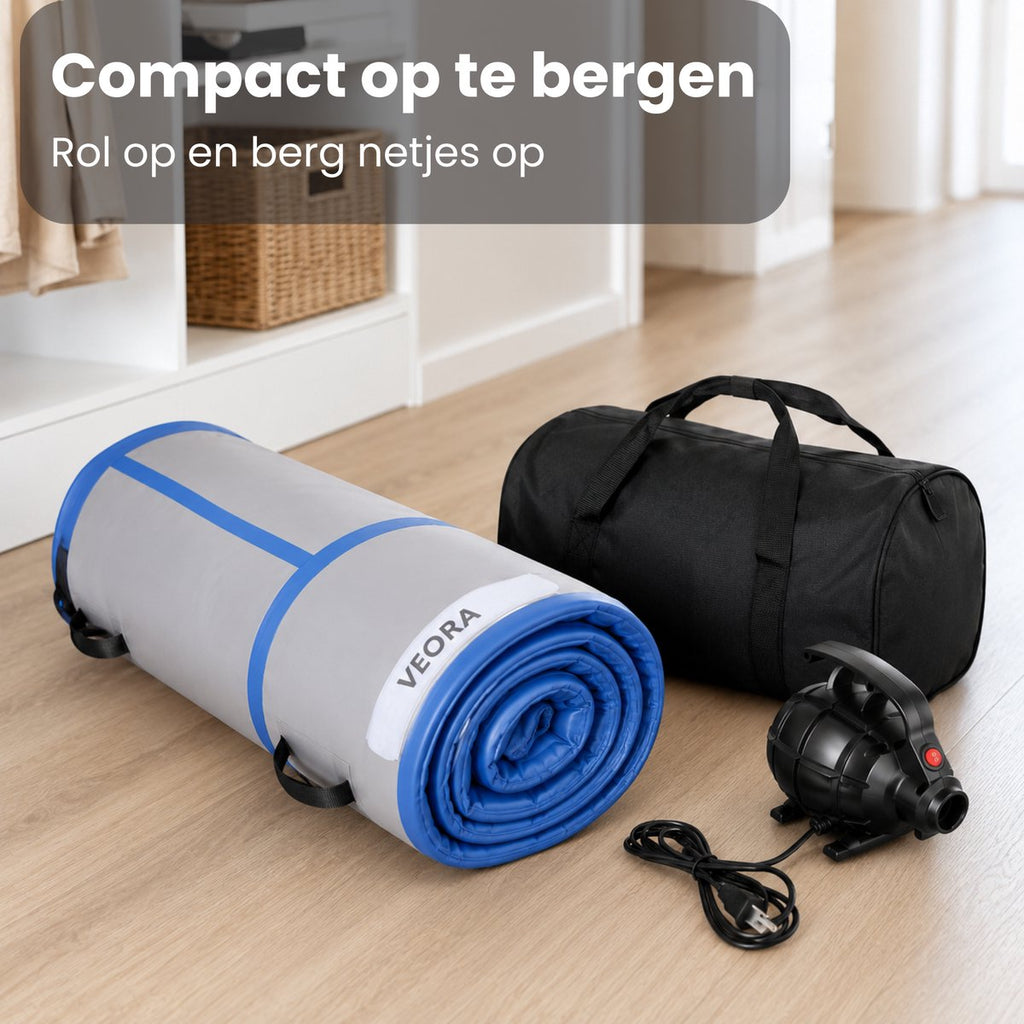 Veora Airtrack - opgerold en draagbaar