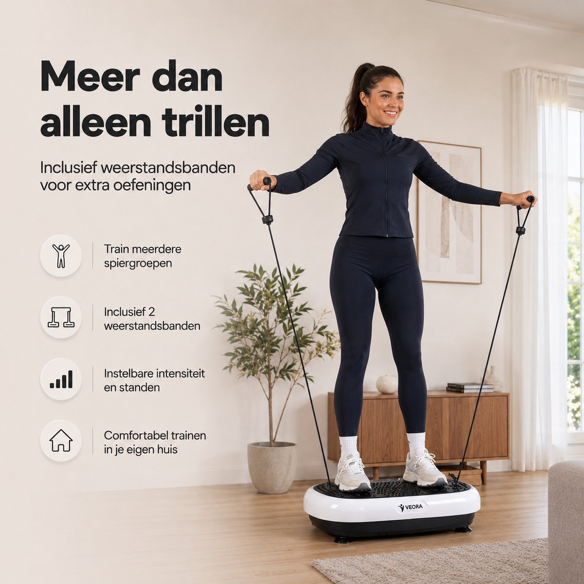 Veora Trilplaat Pro - eenvoudig te bedienen met afstandsbediening
