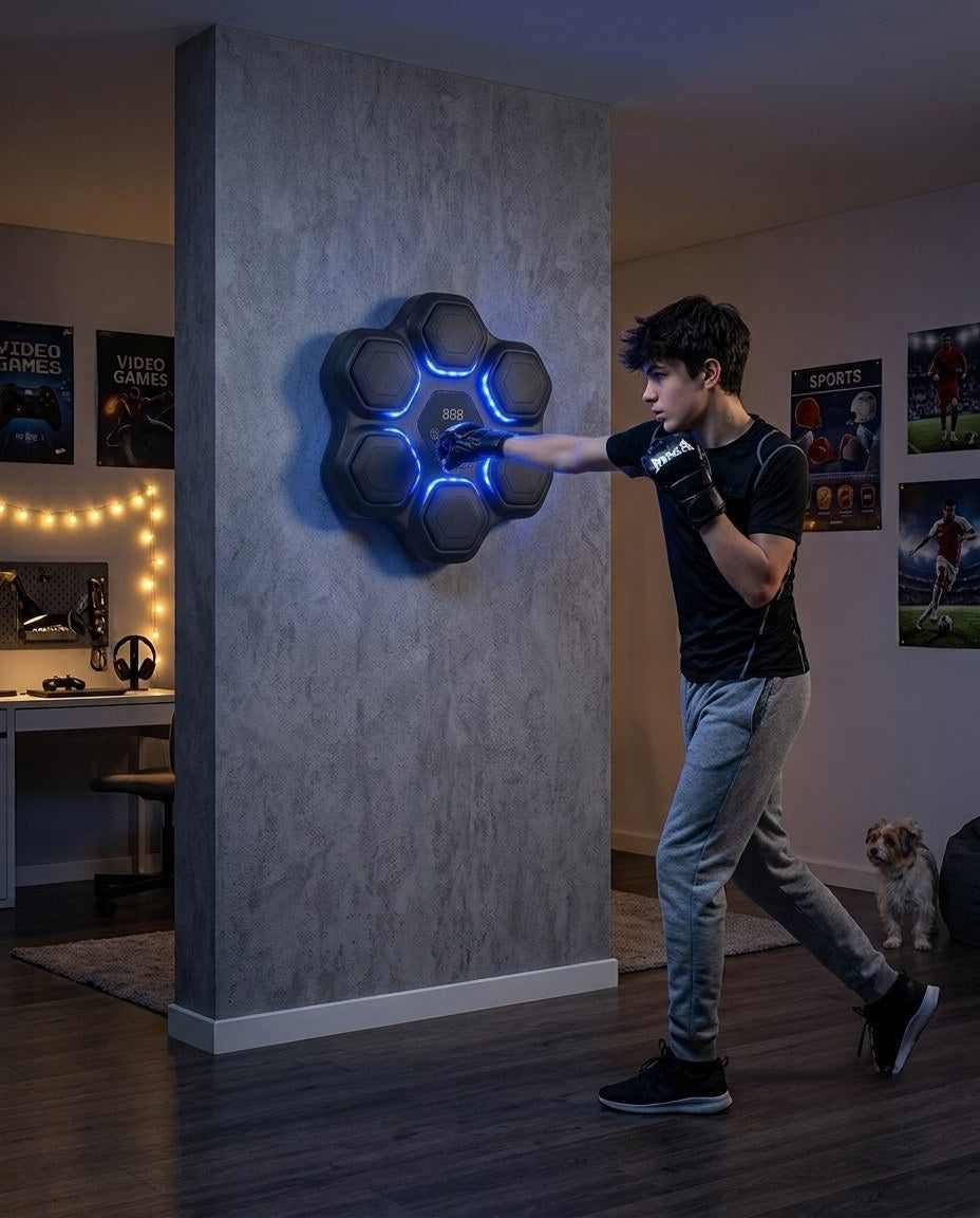 Veora Boxing Machine on the wall - reflex training at home